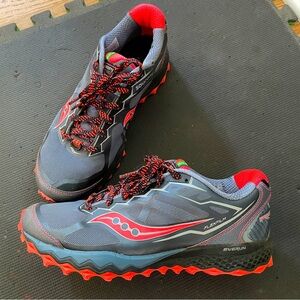 Saucony Peregrine 6 Women’s 10.5 Trail Running Shoes gray Orange hiking mountain
